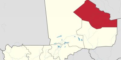 Karta över kidal i Mali