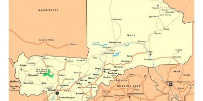 Karta över Mali städer