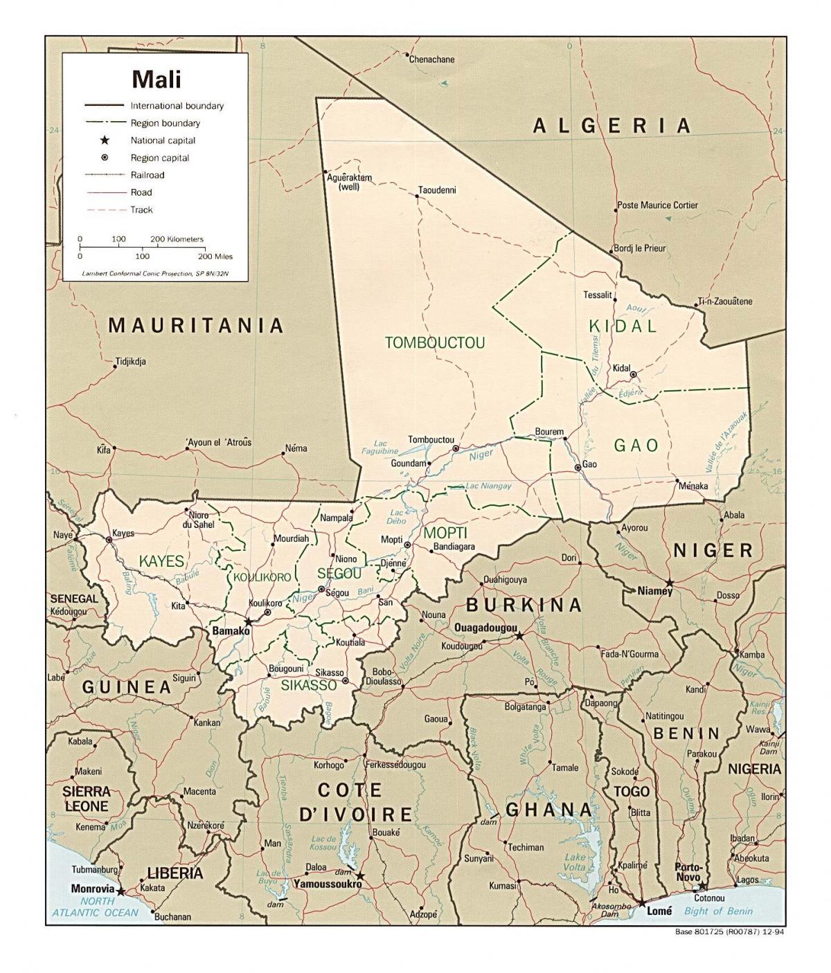 Karta över Mali-land